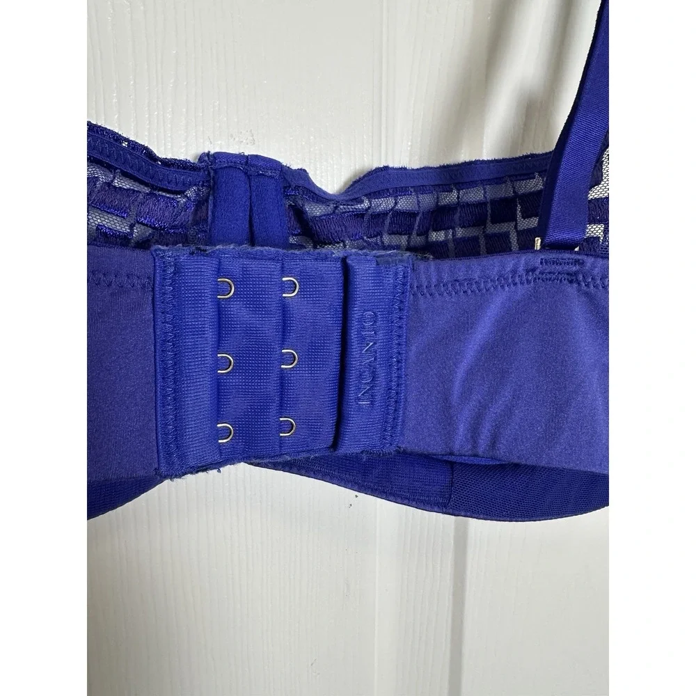 Incanto Italy Women Bra Soft Cup Lace Satin Underwire Rivoli Royal Blue 75C -34C